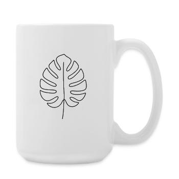 Monstera Merch Plantlover - Große Tasse 440 ml - Weiß - Rechts