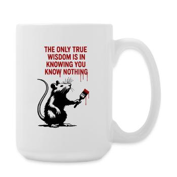 Rat knows that she doesn't know anything - Large Mug 440 ml - white - Right