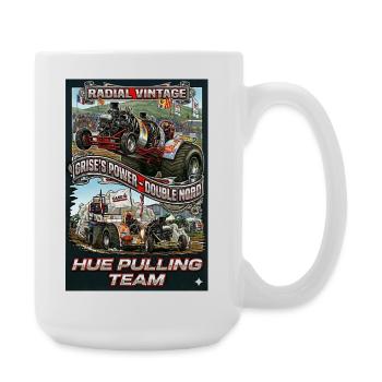 Vintage radial Engine - Large Mug 440 ml - white - Right