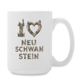 I Love Neuschwanstein – Castle Architecture - Large Mug 440 ml - white - Right