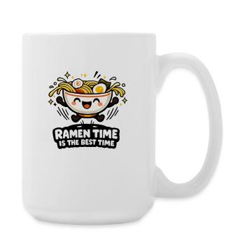 Ramen Zeit: Glückliche Nudeln - Große Tasse 440 ml - Weiß - Rechts