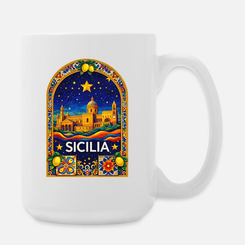 Sicilia palermo - Große Tasse 440 ml - Weiß