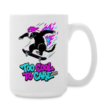 Too Cool To Care 2018 Honey Badger - Large Mug 440 ml - white - Right