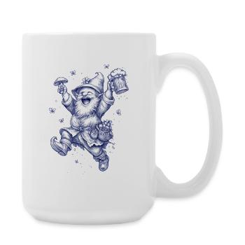 Gnome with beer mug Jubelfest - Large Mug 440 ml - white - Right