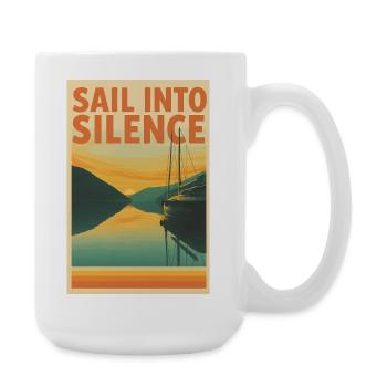 Naviguez dans le silence - Grande tasse 440 ml - blanc - Droite