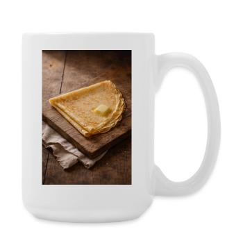 Crispy crepes with butter - Large Mug 440 ml - white - Right