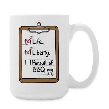 Life Liberty BBQ Checklist - Large Mug 440 ml - white - Right