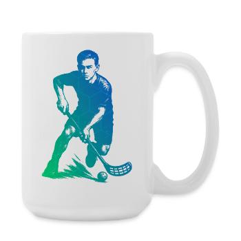 Simple floorball idea for floorball - Large Mug 440 ml - white - Right