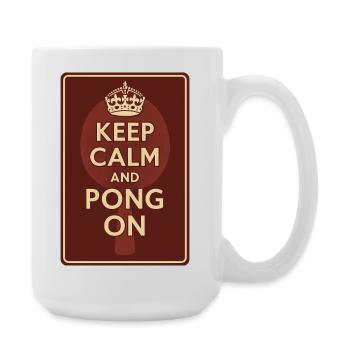 Keep Calm and Pong On / Ping - Grande tasse 440 ml - blanc - Droite