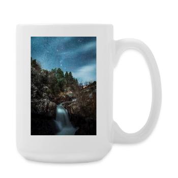 Orion Constellation Above An Amazing River - Large Mug 440 ml - white - Right