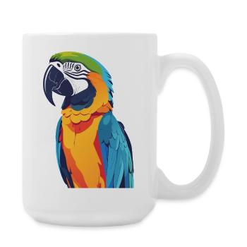 Rainbow Macaw Colorful Bird Art Parrot Motif - Large Mug 440 ml - white - Right