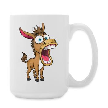 Âne sauvage à la gueule géante - Grande tasse 440 ml - blanc - Droite