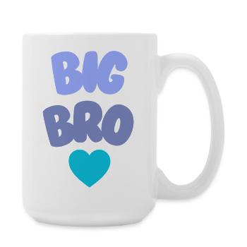 Big Bro Love Geschwister - Große Tasse 440 ml - Weiß - Rechts