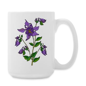 Blumen - Große Tasse 440 ml - Weiß - Rechts
