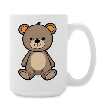 Cuddly Bear Illustration Velvet Brown - Large Mug 440 ml - white - Right