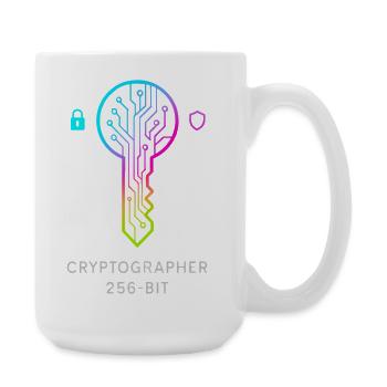 Expert in Cryptography and 256-bit Security - Large Mug 440 ml - white - Right