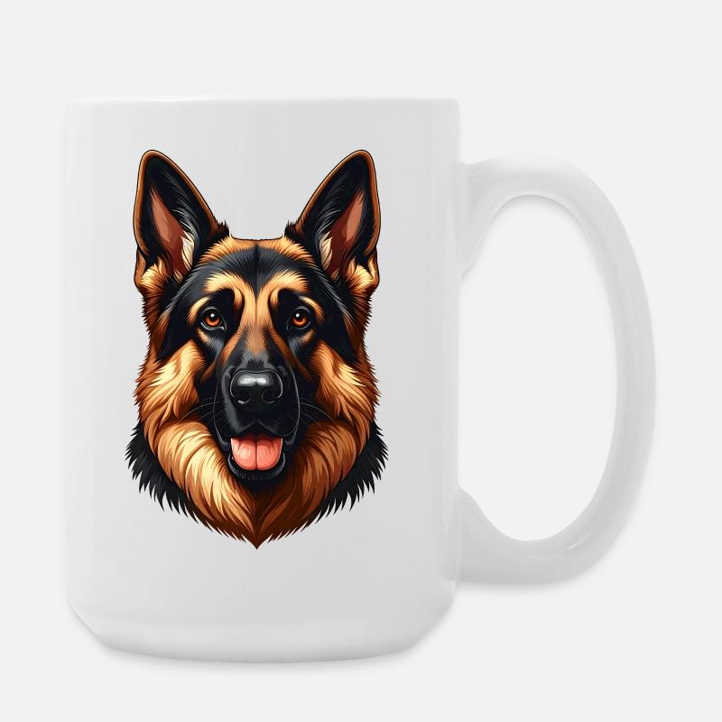 German Shepherd Dog - Large Mug 440 ml - white