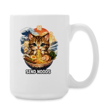 Ramen Katze - Große Tasse 440 ml - Weiß - Rechts