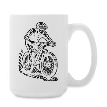 Illustrations de VTT pour votre tenue - Grande tasse 440 ml - blanc - Droite