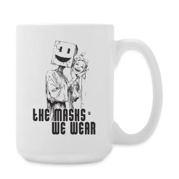 Masks we wear - Large Mug 440 ml - white - Right