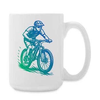 Mountain Bike Love to Wear - Large Mug 440 ml - white - Right