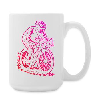 Super cadeau pour vélo de route - Grande tasse 440 ml - blanc - Droite