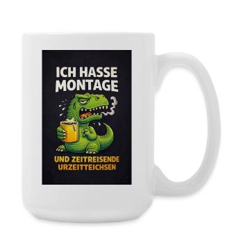 I Hate Mondays – Time-Traveling Primeval Oaks - Large Mug 440 ml - white - Right