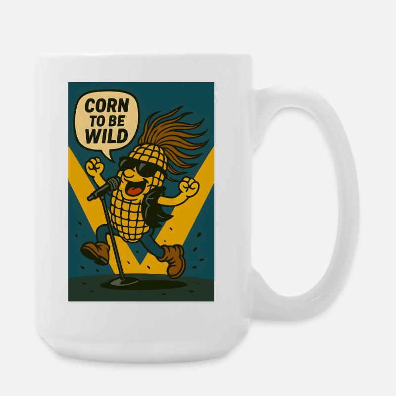 Corn To Be Wild - Große Tasse 440 ml - Weiß