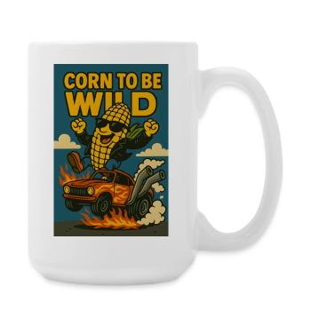 Corn to be wild - Parody - Large Mug 440 ml - white - Right