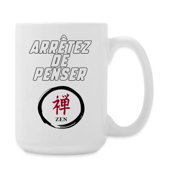 Stop thinking - Large Mug 440 ml - white - Right