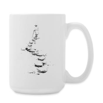 walk the path - Große Tasse 440 ml - Weiß - Rechts