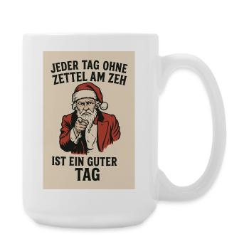 Every day without a note on my toe - Large Mug 440 ml - white - Right