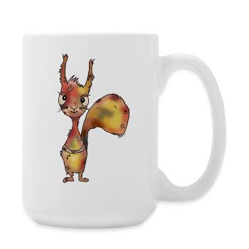lustiges_Eichhoernchen - Große Tasse 440 ml - Weiß - Rechts