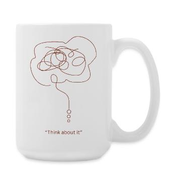 Gribouillis Cerveau Dash - Grande tasse 440 ml - blanc - Droite