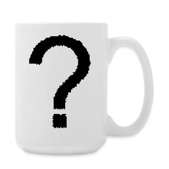 Question mark - Large Mug 440 ml - white - Right
