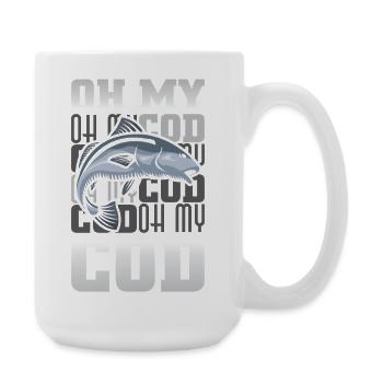 Angler Fisherman Petri Disciple Saying Fishing Funny - Large Mug 440 ml - white - Right