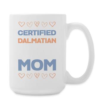 Certified Dalmatian mom - Large Mug 440 ml - white - Right