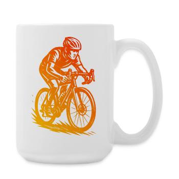 Motif clair de vélo de route pour chaque jour - Grande tasse 440 ml - blanc - Droite
