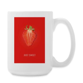 Erdbeere  Just sweet - Große Tasse 440 ml - Weiß - Rechts