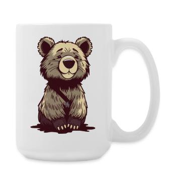 Bär Bärchen T-shirt Geschenk - Große Tasse 440 ml - Weiß - Rechts