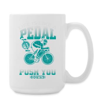 Road Bike Saying Cycling Bicycle Cycling - Large Mug 440 ml - white - Right