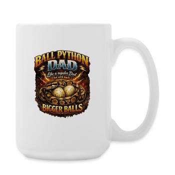 Ball Python Dad Bigger Eggs King Python Owner - Large Mug 440 ml - white - Right
