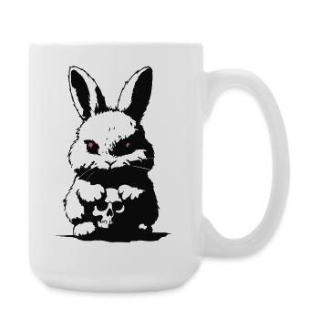 Grumpy bunny - Large Mug 440 ml - white - Right