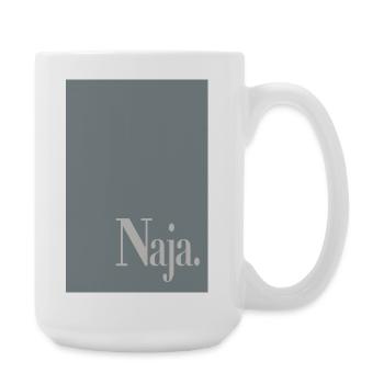 Affiche typographique : Eh bien. - Grande tasse 440 ml - blanc - Droite