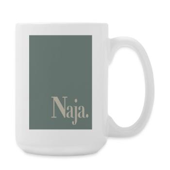 Affiche d’art minimaliste « Eh bien. » - Grande tasse 440 ml - blanc - Droite