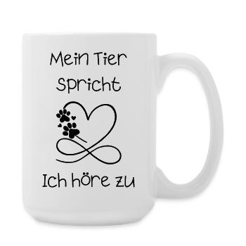 Mein_Tier_spricht - Große Tasse 440 ml - Weiß - Rechts