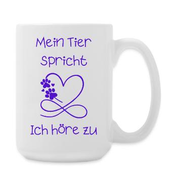 Mein_Tier_spricht - Große Tasse 440 ml - Weiß - Rechts