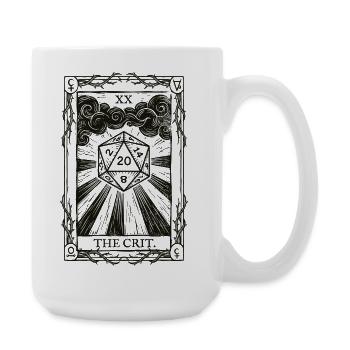 Echte Rollenspieler Würfelglück Tarot - Große Tasse 440 ml - Weiß - Rechts