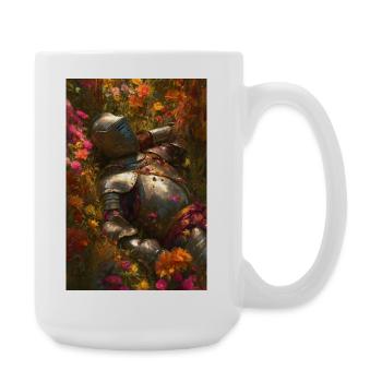 Floral Knight in Bloom - Large Mug 440 ml - white - Right