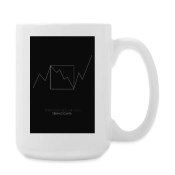 Temporary Decline Long-Term Growth - Large Mug 440 ml - white - Right